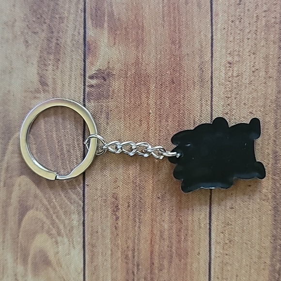 Badtz-maru Character Silicon Accessory Keychain on Silver Toned Key Ring - Picture 2 of 6